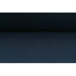 Oboulícní úplet, tričkovina, tmavě modrá, látky, metráž  - šíře 2 x 42 cm - TUNEL